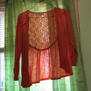 Cute pink cover up. Size large.